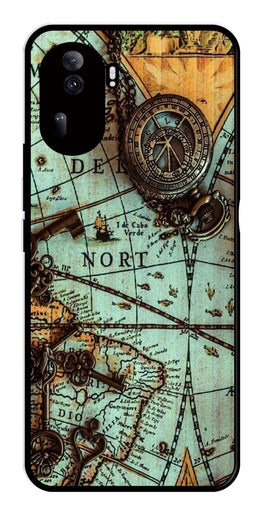 Map Design Metal Mobile Case for Oppo Reno 11 Pro 5G   (Design No -54)