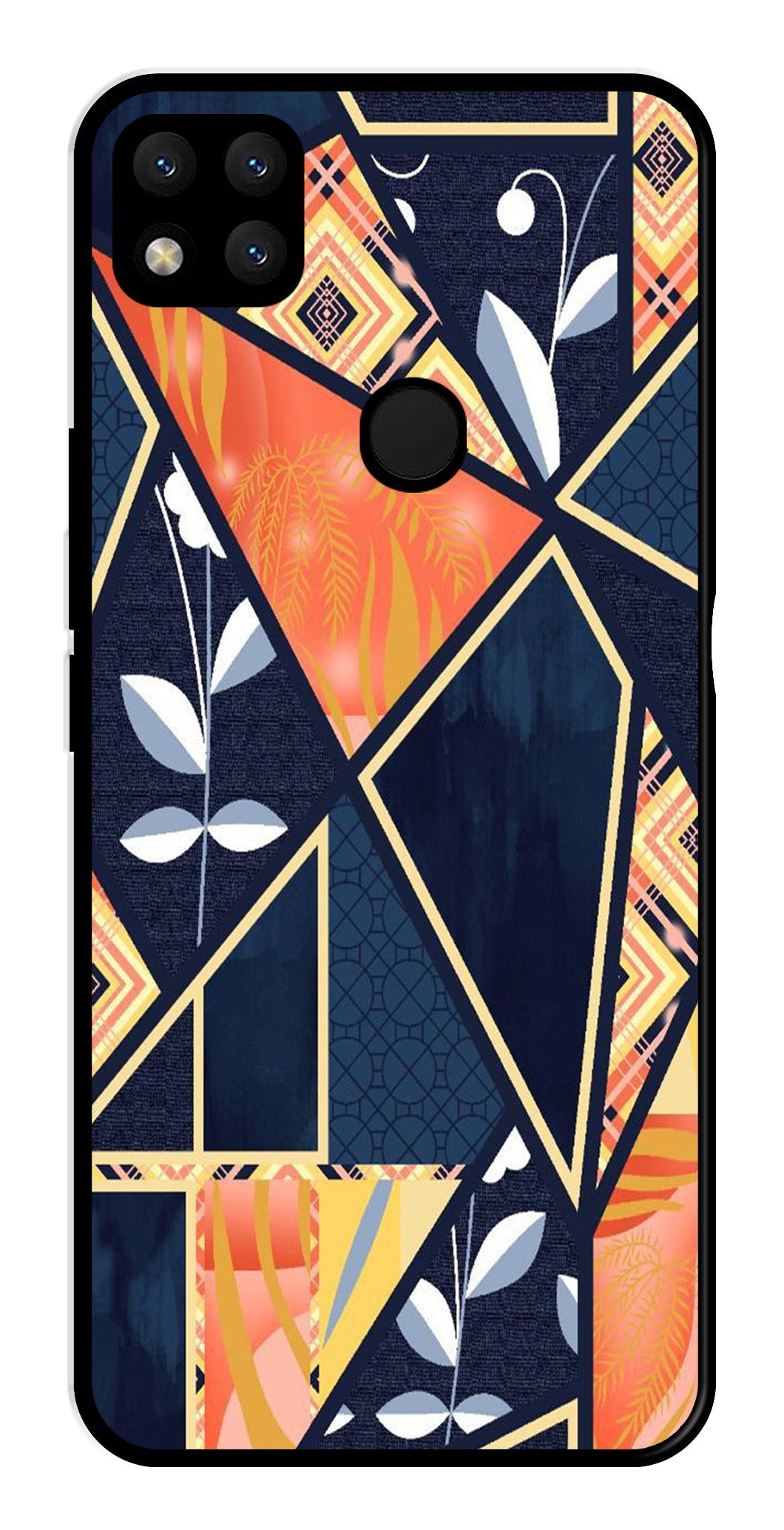 Marble Design Metal Mobile Case for Redmi 9   (Design No -07)