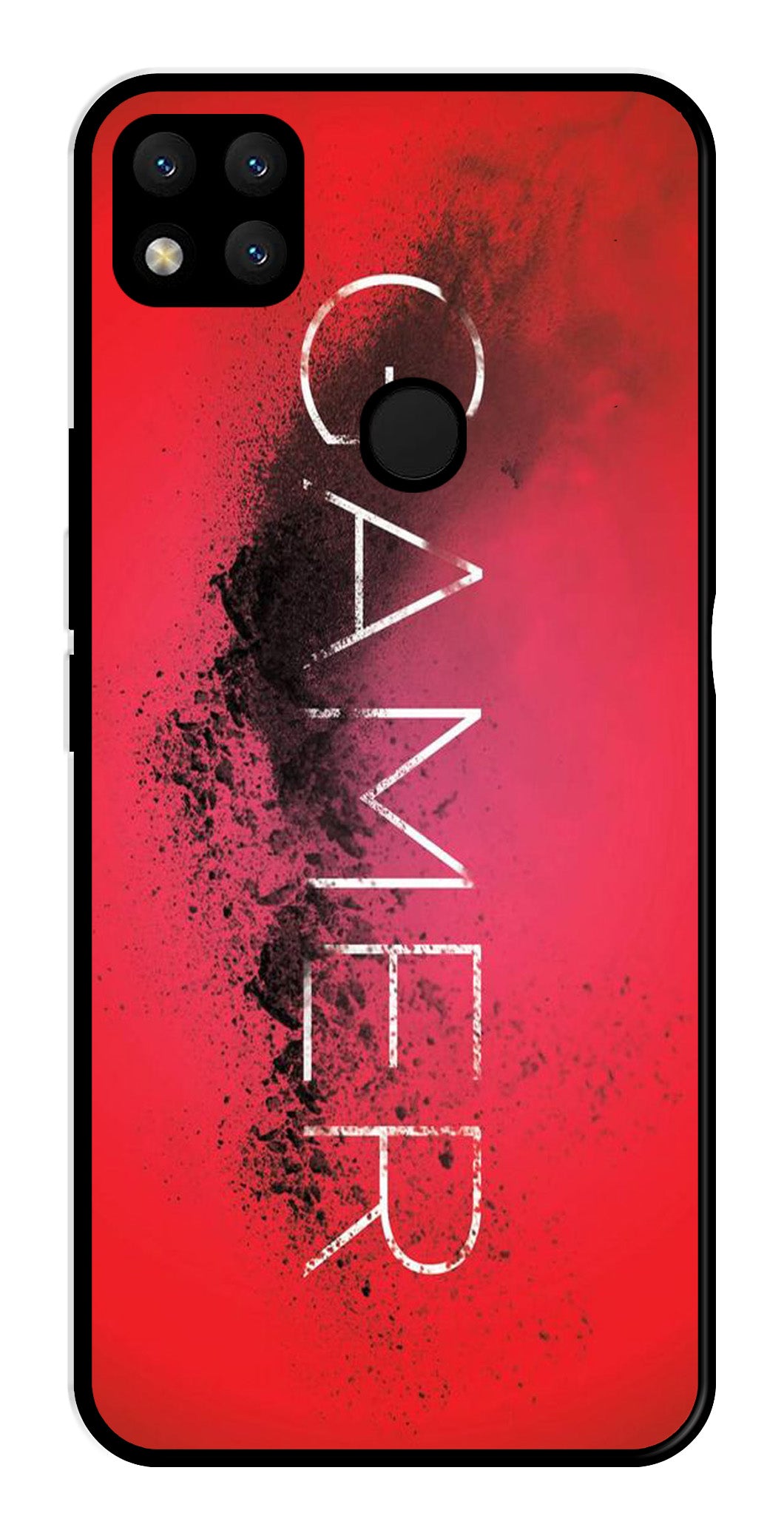 Gamer Pattern Metal Mobile Case for Redmi 9   (Design No -41)