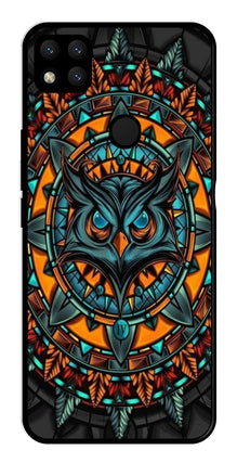 Owl Pattern Metal Mobile Case for Redmi 9