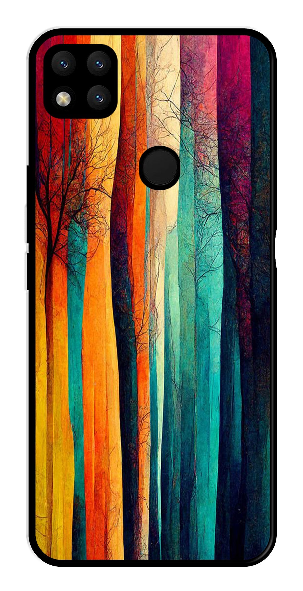 Modern Art Colorful Metal Mobile Case for Redmi 9   (Design No -47)