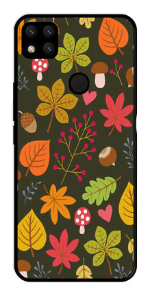 Leaves Design Metal Mobile Case for Redmi 9