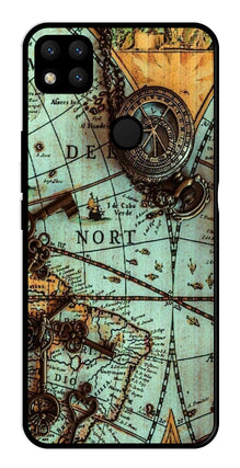 Map Design Metal Mobile Case for Redmi 9