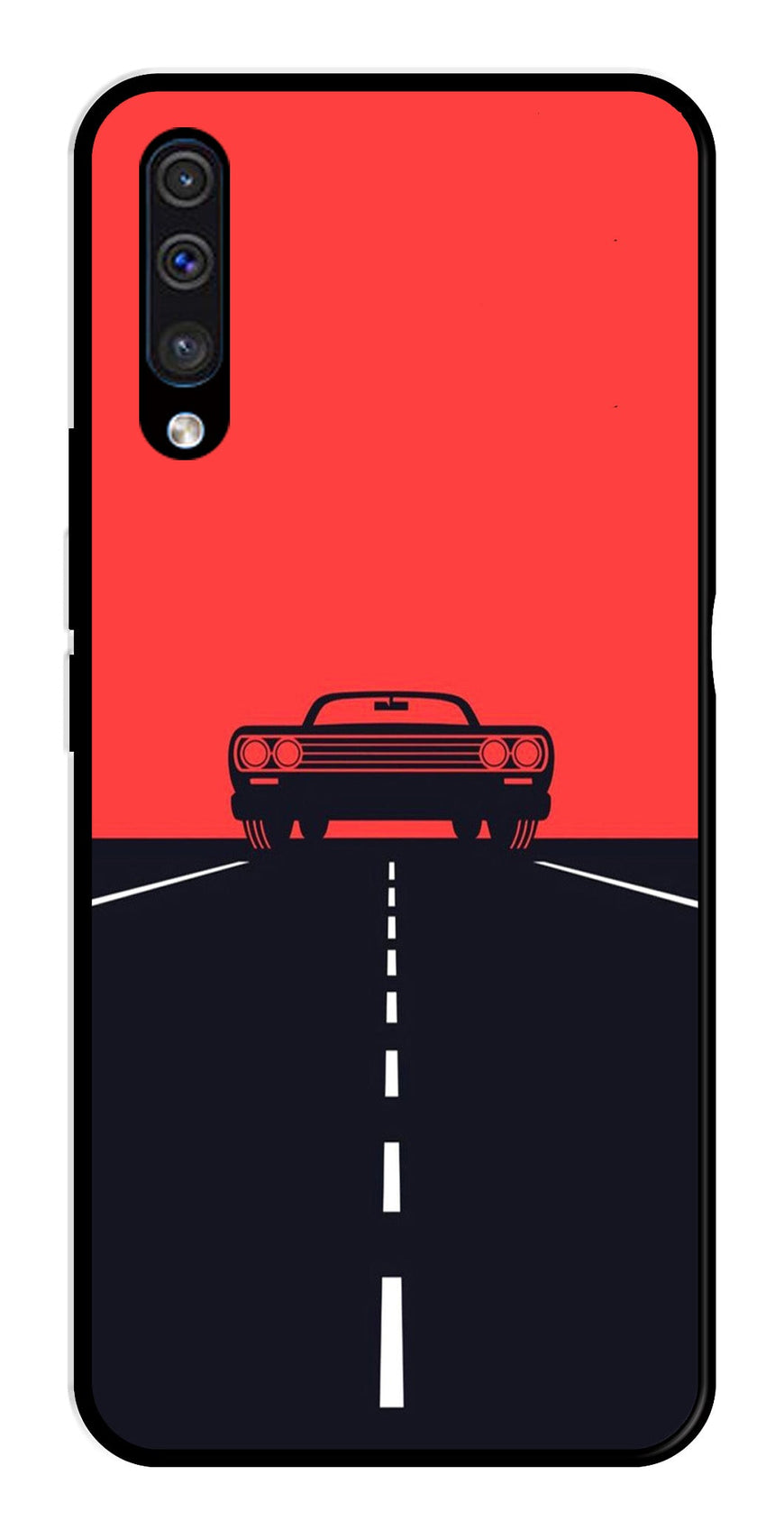 Car Lover Metal Mobile Case for Samsung Galaxy A50   (Design No -21)