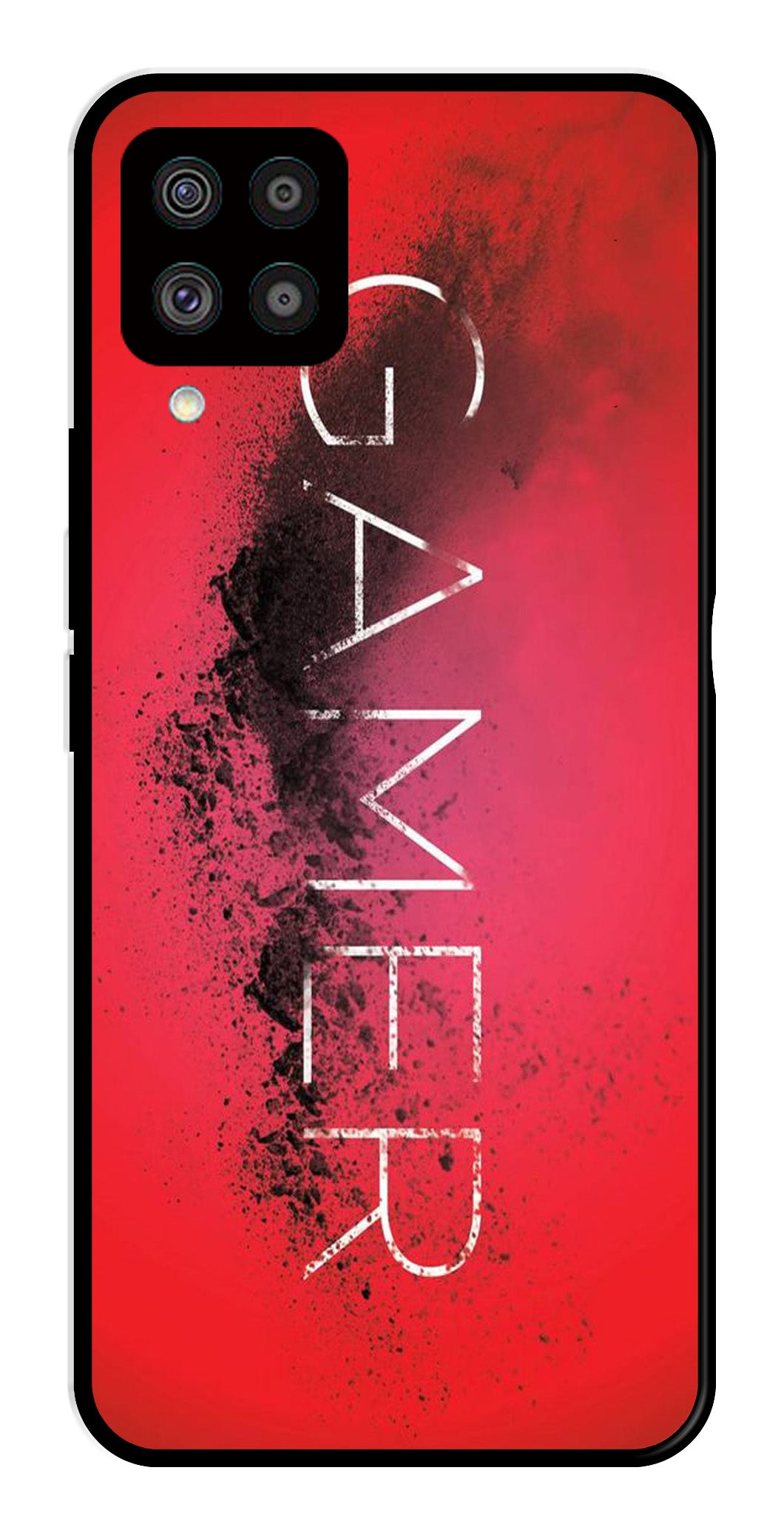 Gamer Pattern Metal Mobile Case for Samsung Galaxy F62   (Design No -41)