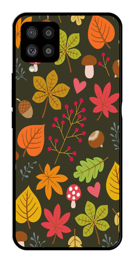 Leaves Design Metal Mobile Case for Samsung Galaxy F62   (Design No -51)