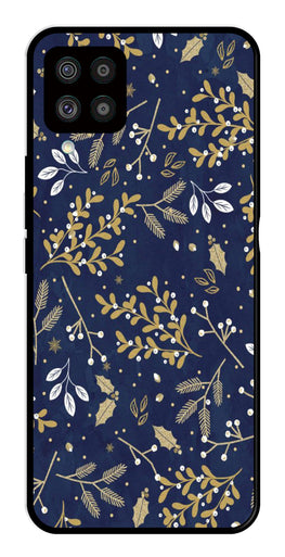 Floral Pattern  Metal Mobile Case for Samsung Galaxy F62   (Design No -52)