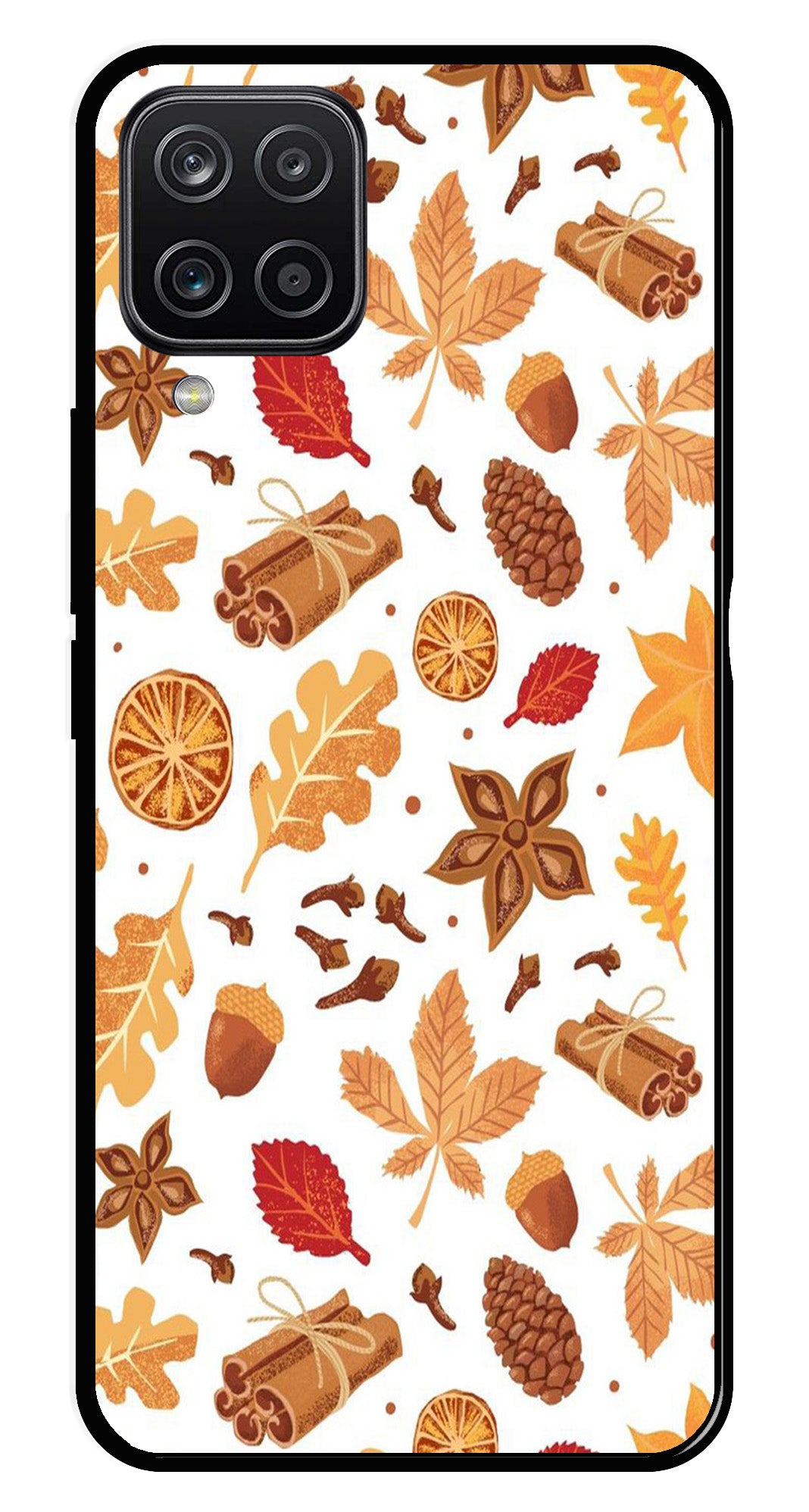 Autumn Leaf Metal Mobile Case for Samsung Galaxy M12   (Design No -19)