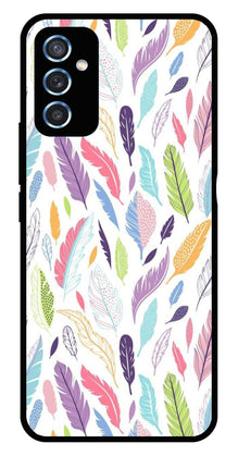 Colorful Feathers Metal Mobile Case for Samsung Galaxy M52 5G