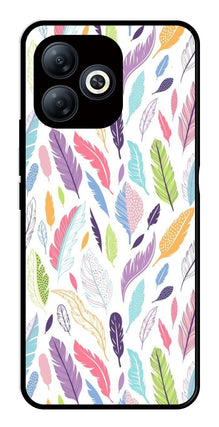 Colorful Feathers Metal Mobile Case for Infinix Smart 8