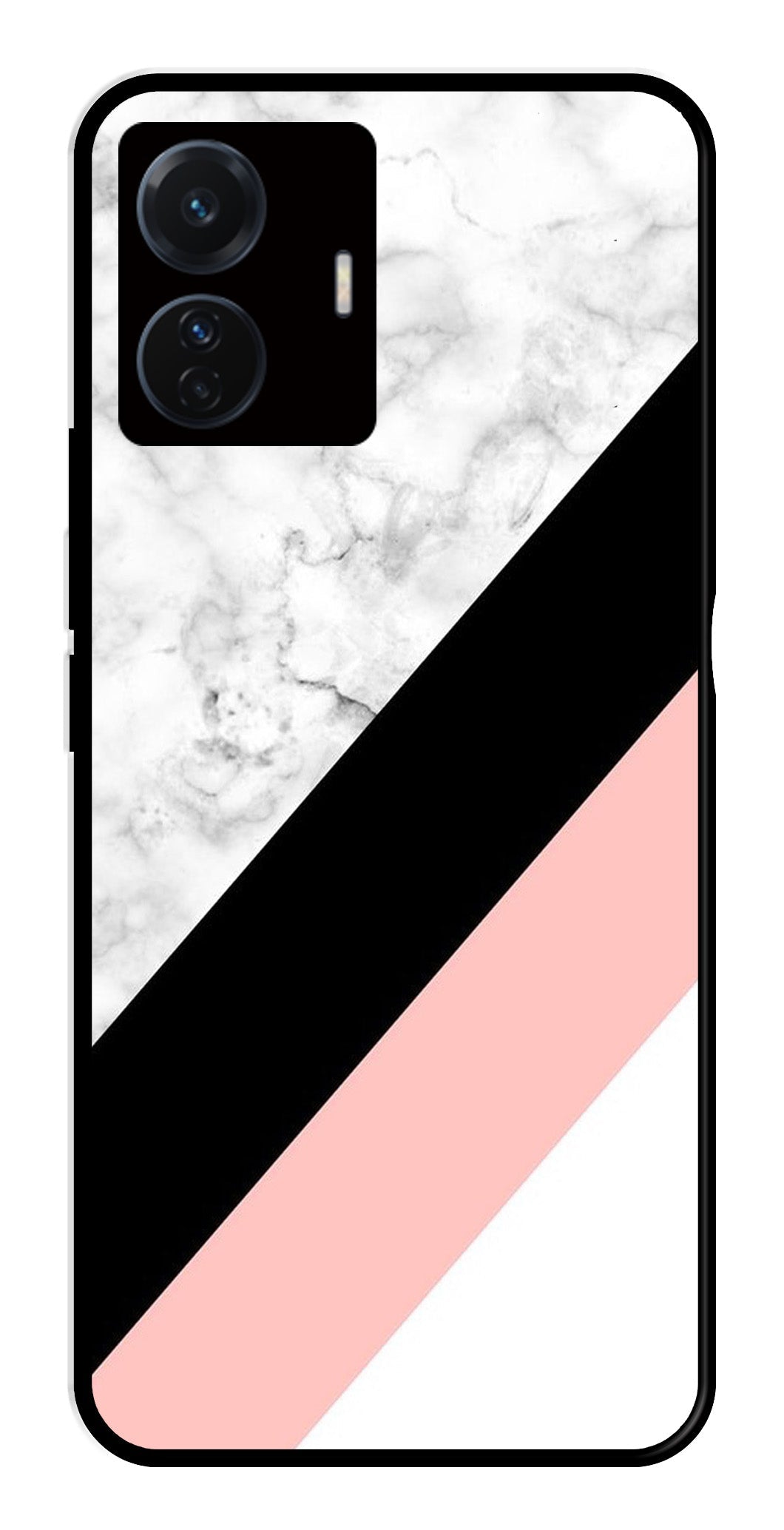 Marble Design Metal Mobile Case for Vivo T1 Pro 5G   (Design No -24)