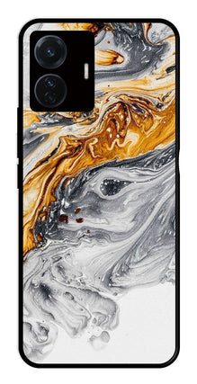 Marble Pattern Metal Mobile Case for iQOO Z6 Pro 5G