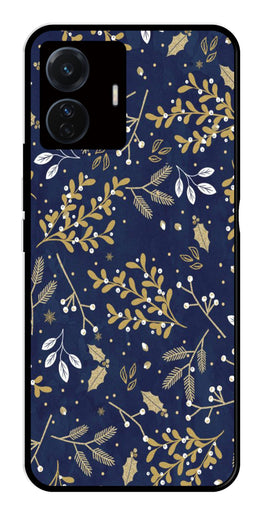 Floral Pattern  Metal Mobile Case for iQOO Z6 Pro 5G   (Design No -52)