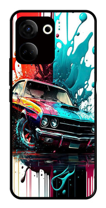 Vintage Car Metal Mobile Case for Tecno Camon 20