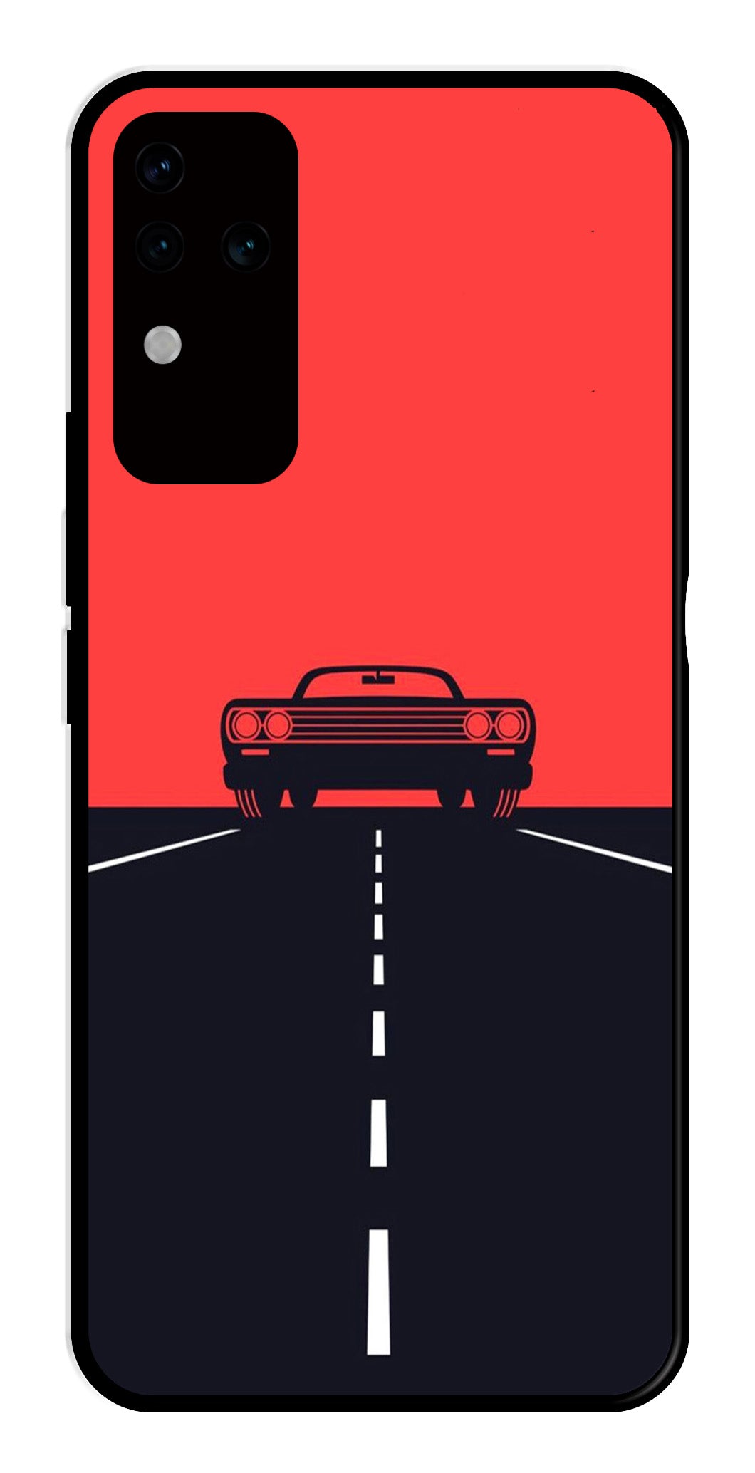 Car Lover Metal Mobile Case for Vivo V30 Pro 5G   (Design No -21)