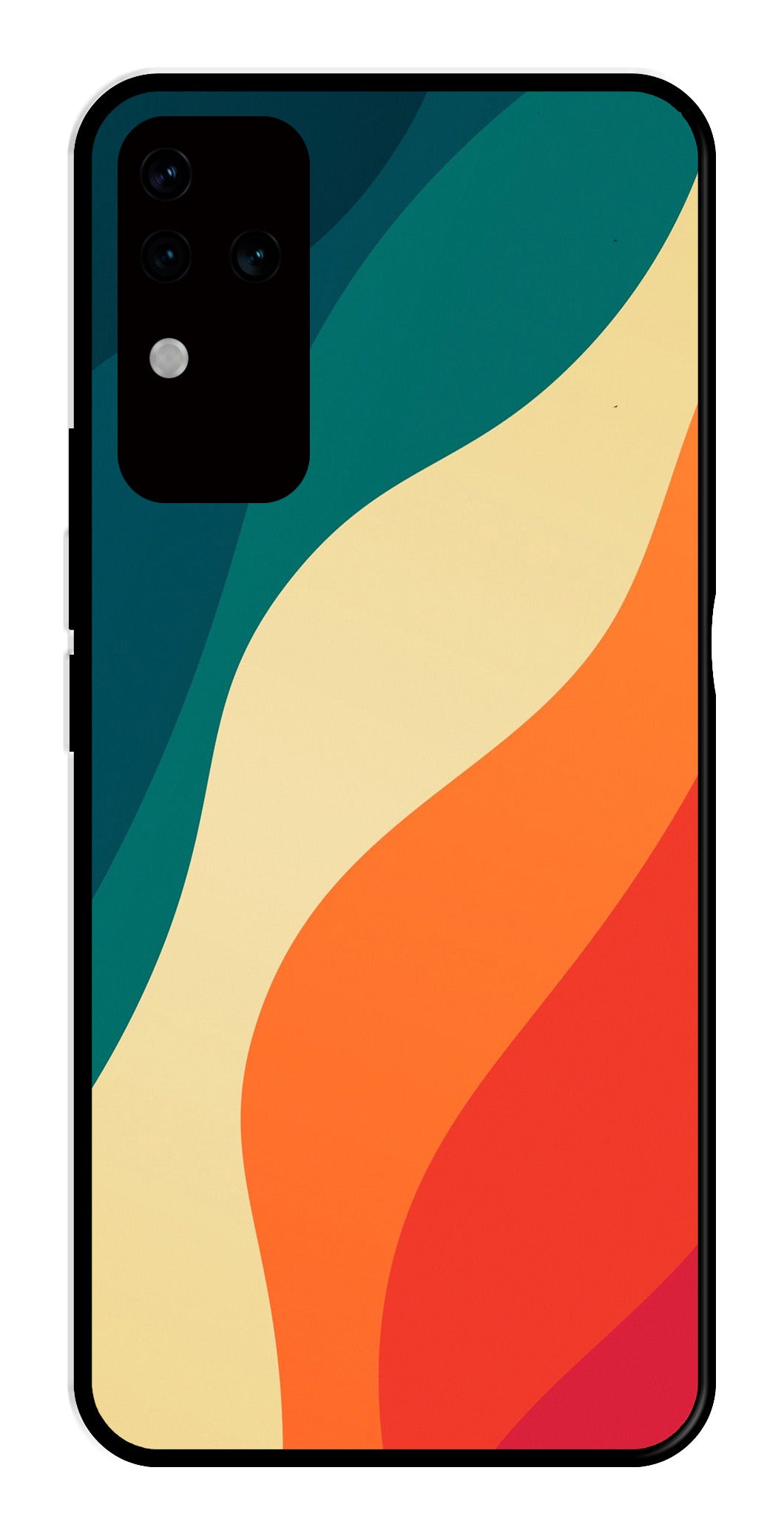 Muted Rainbow Metal Mobile Case for Vivo V30 Pro 5G   (Design No -39)