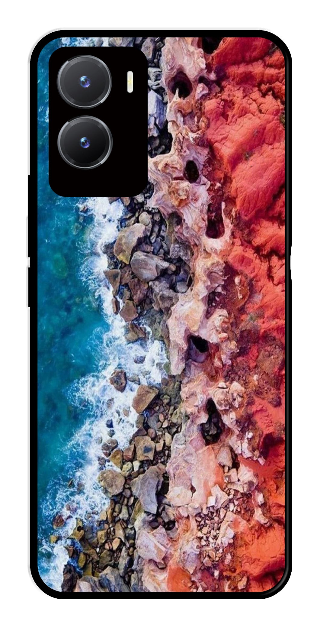Sea Shore Metal Mobile Case for Vivo Y28 5G   (Design No -18)
