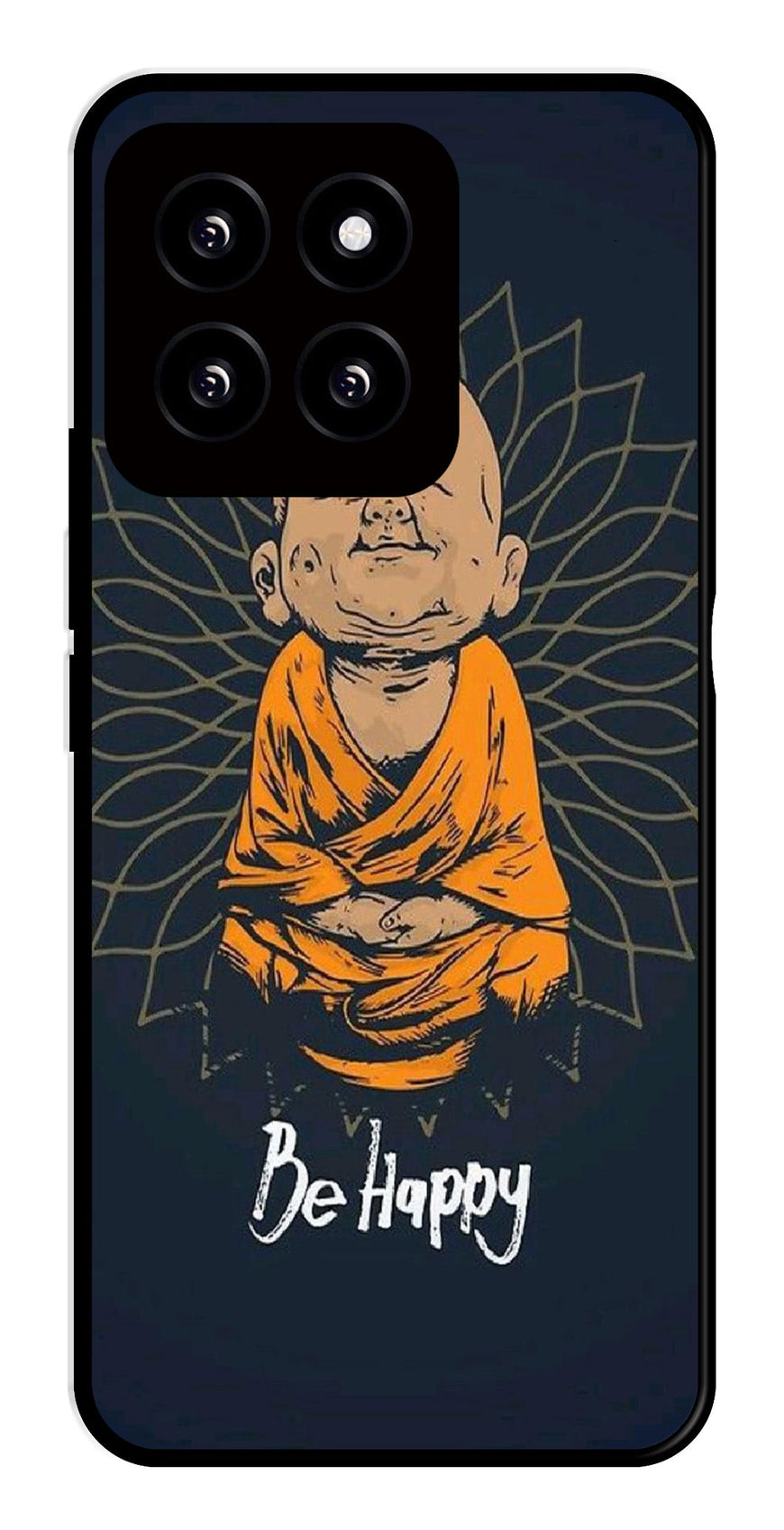 Be Happy Metal Mobile Case for Xiaomi 14 5G   (Design No -27)