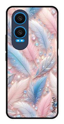 Feather Design Metal Mobile Case for OnePlus Nord CE4 Lite