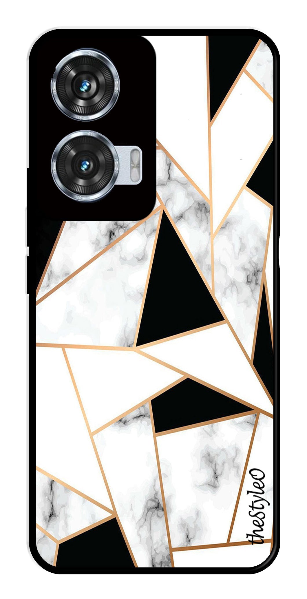 Marble Design2 Metal Mobile Case for Moto Edge 50 Fusion 5G (Design No -08)