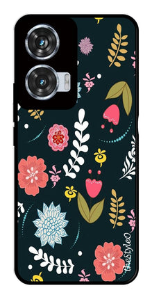 Floral Pattern2 Metal Mobile Case for Moto Edge 50 Fusion 5G