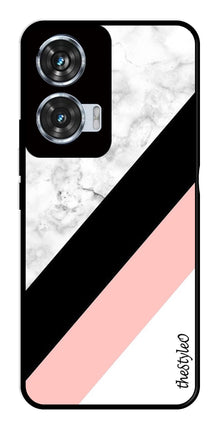 Pink Pattern Metal Mobile Case for Moto Edge 50 Fusion 5G