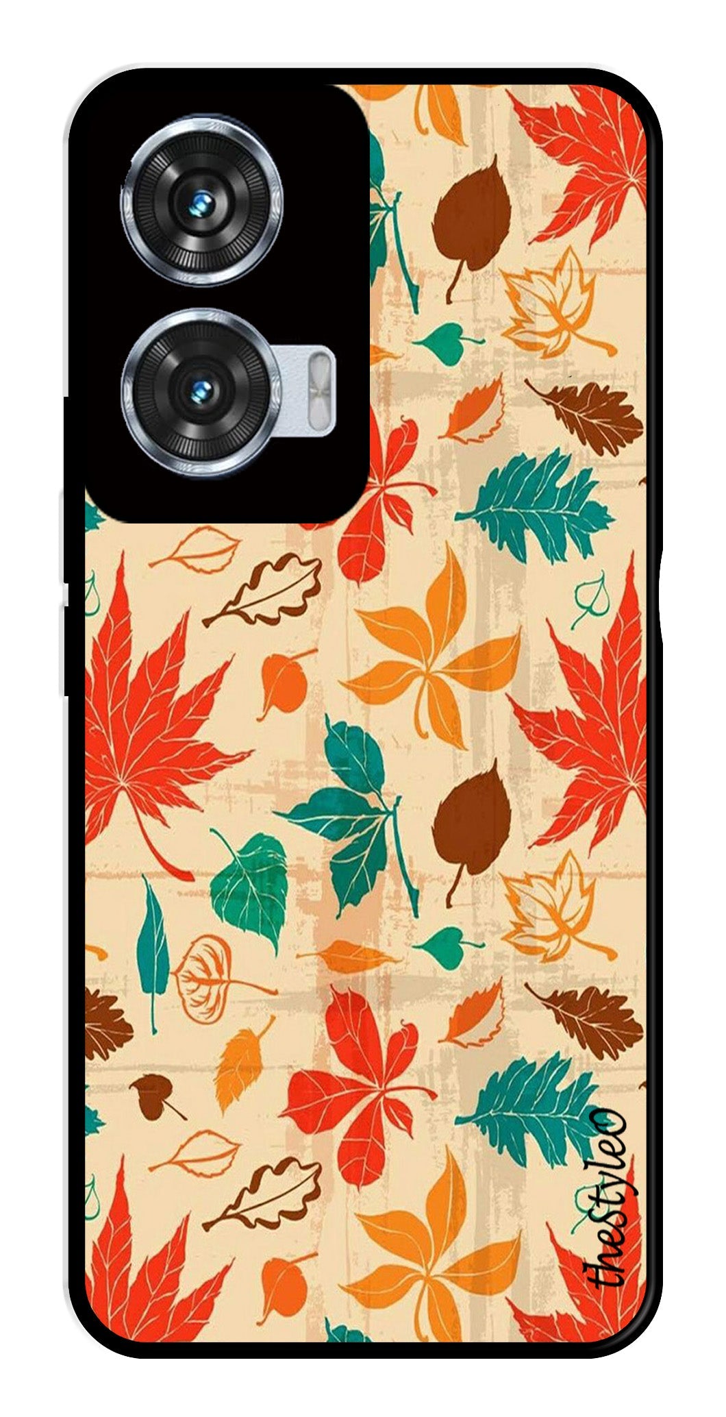 Autumn leaves Metal Mobile Case for Moto Edge 50 Fusion 5G (Design No -55)