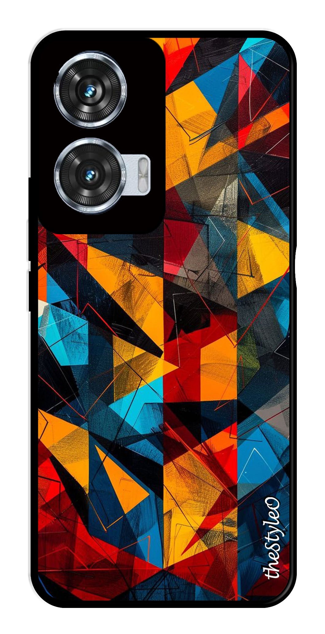 Abstract Art Metal Mobile Case for Moto Edge 50 Fusion 5G (Design No -57)