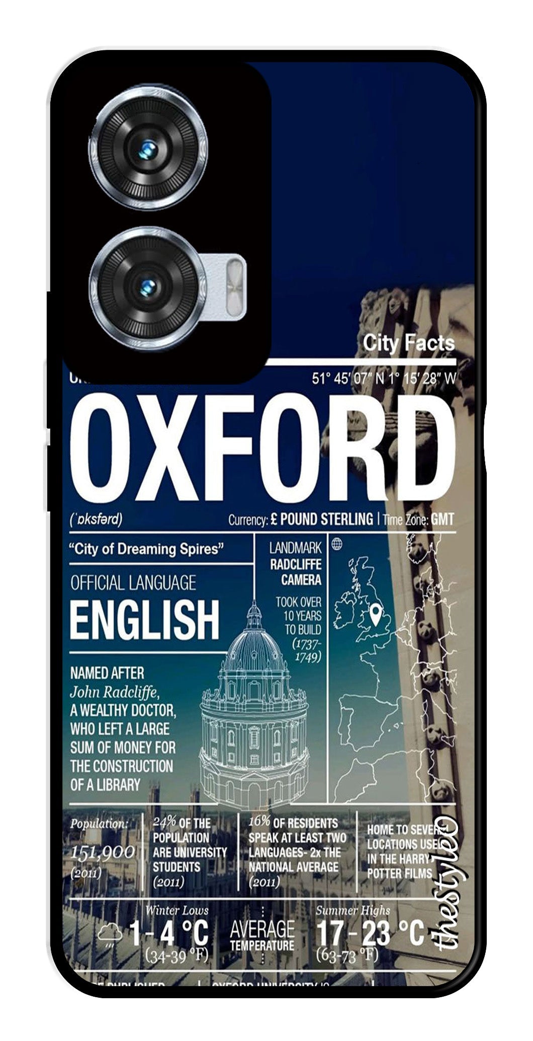 Oxford Metal Mobile Case for Moto Edge 50 Fusion 5G (Design No -70)