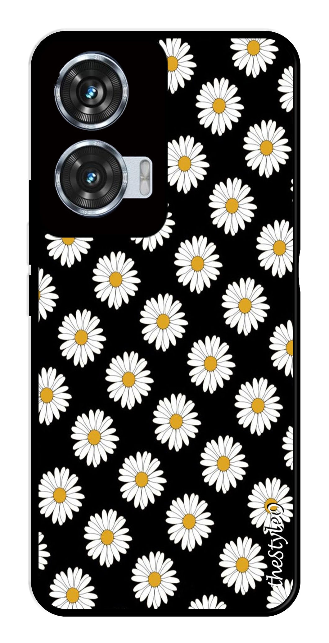 Daisy Flower Metal Mobile Case for Moto Edge 50 Fusion 5G (Design No -75)