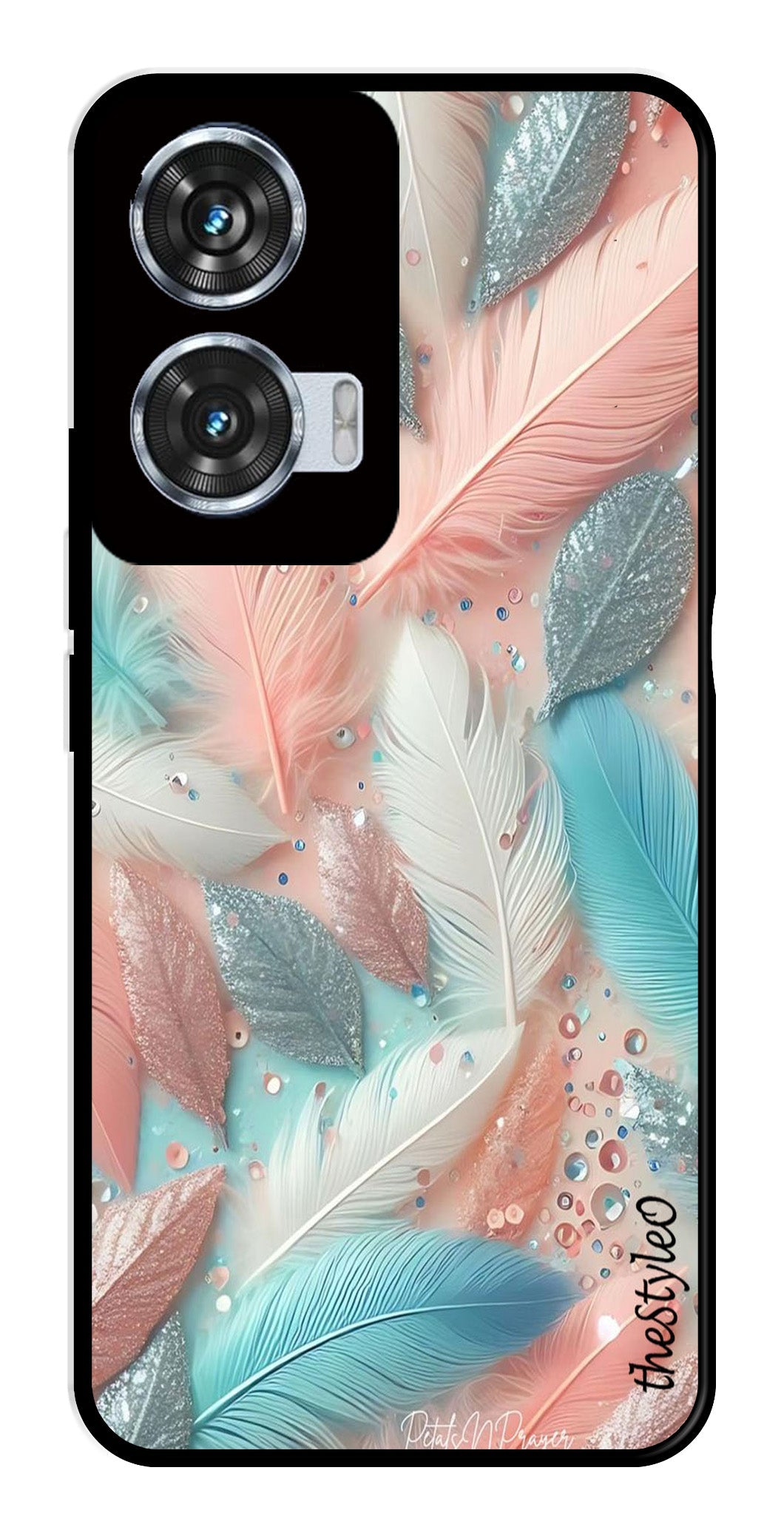 Feather Metal Mobile Case for Moto Edge 50 Fusion 5G (Design No -84)