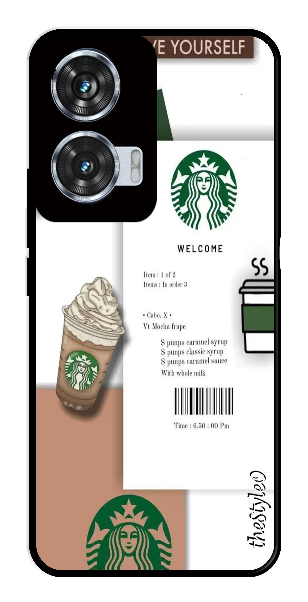 Starbucks Metal Mobile Case for Moto Edge 50 Fusion 5G (Design No -91)