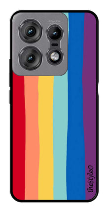 Rainbow MultiColor Metal Mobile Case for Moto Edge 50 Pro 5G