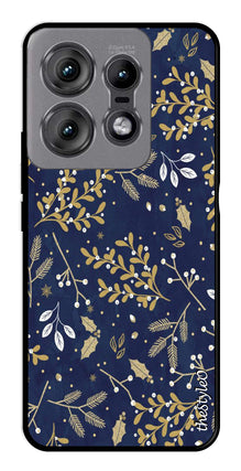 Leaves Design Metal Mobile Case for Moto Edge 50 Pro 5G