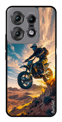 Bike Rider Metal Mobile Case for Moto Edge 50 Pro 5G