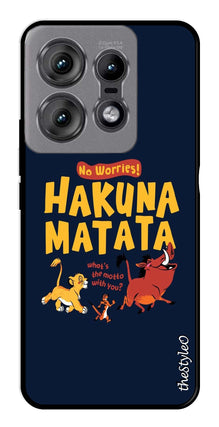 Hakuna Matata Metal Mobile Case for Moto Edge 50 Pro 5G