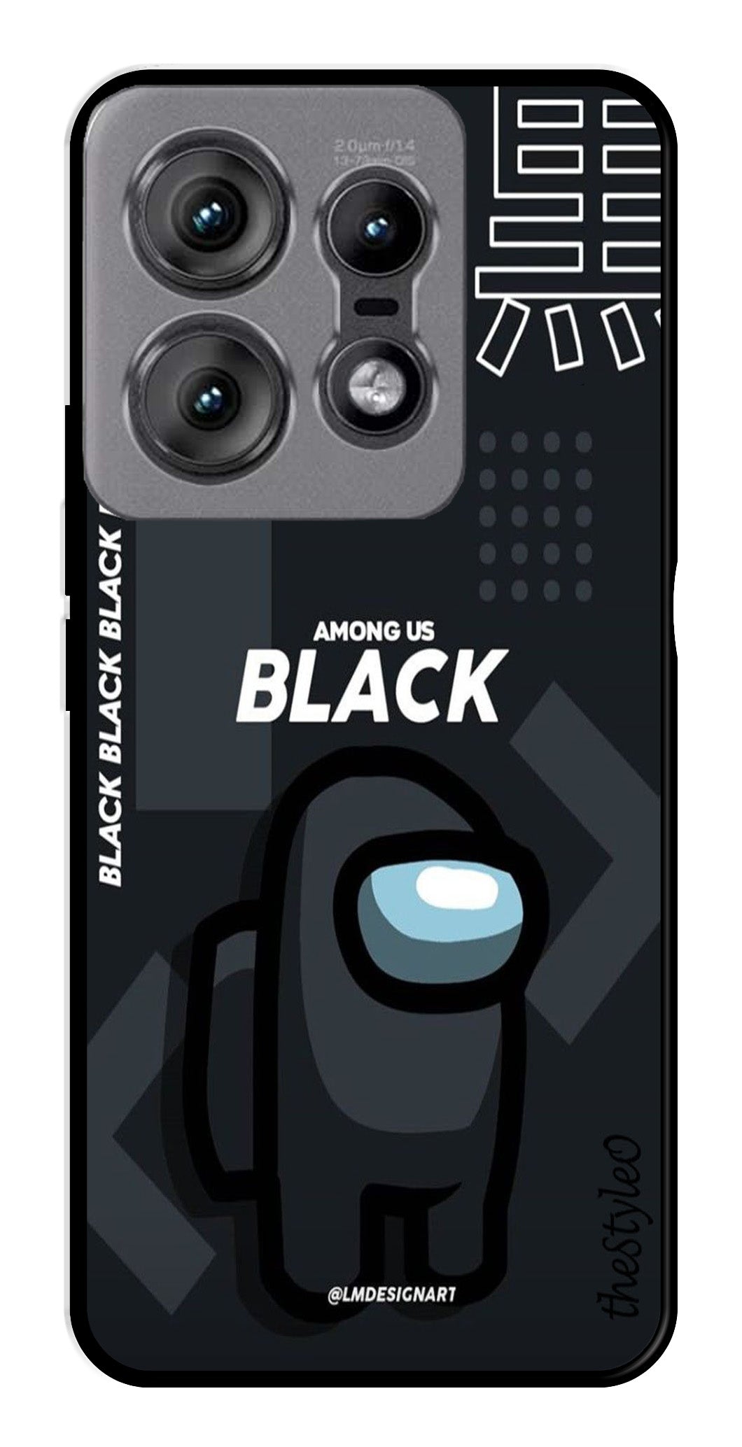 Among us Black Metal Mobile Case for Moto Edge 50 Pro 5G (Design No -67)