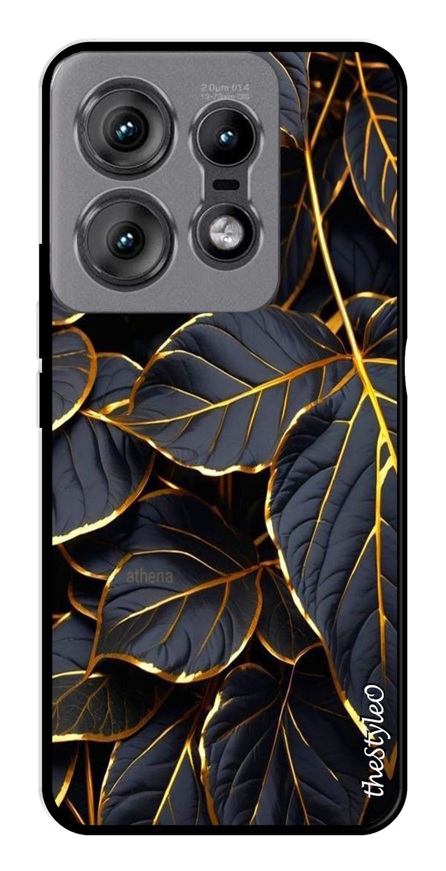 Gold Leaf Metal Mobile Case for Moto Edge 50 Pro 5G (Design No -73)