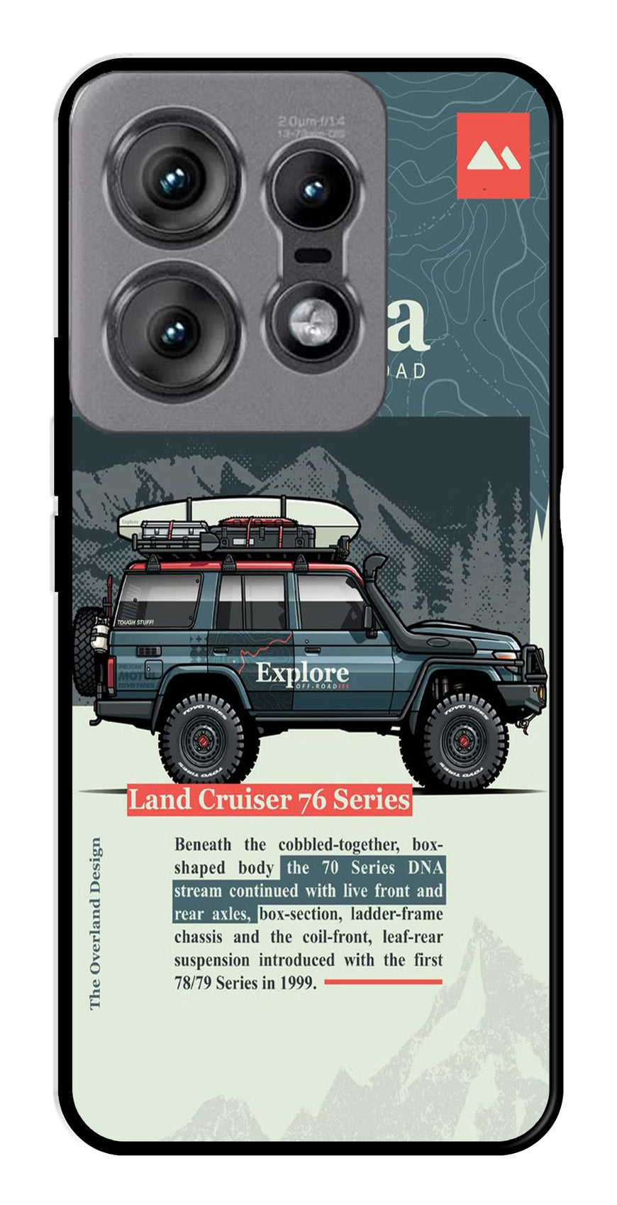 Land Cruiser Metal Mobile Case for Moto Edge 50 Pro 5G (Design No -78)