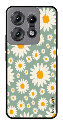 Floral Design Metal Mobile Case for Moto Edge 50 Pro 5G