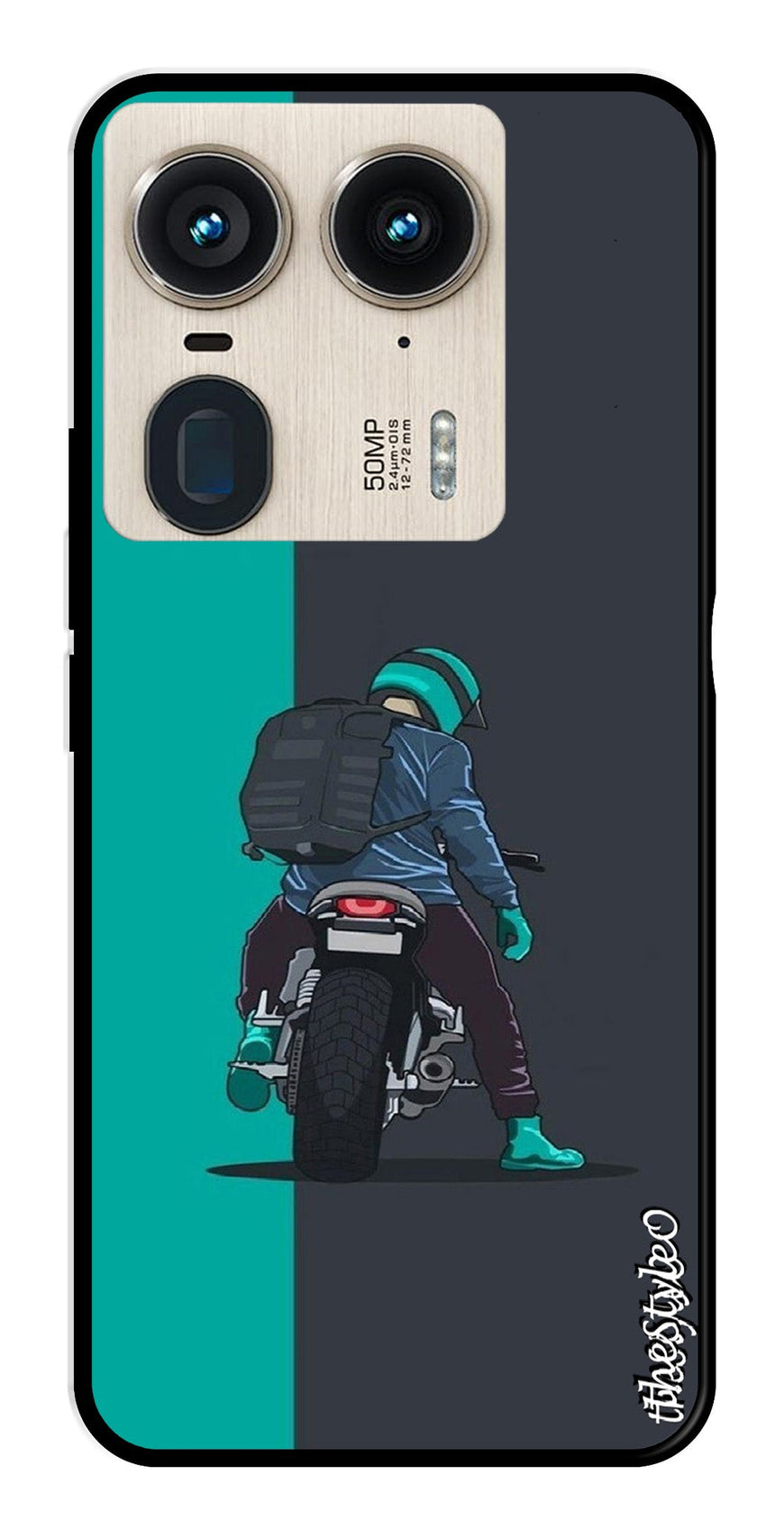 Bike Lover Metal Mobile Case for Moto Edge 50 Ultra 5G (Design No -05)