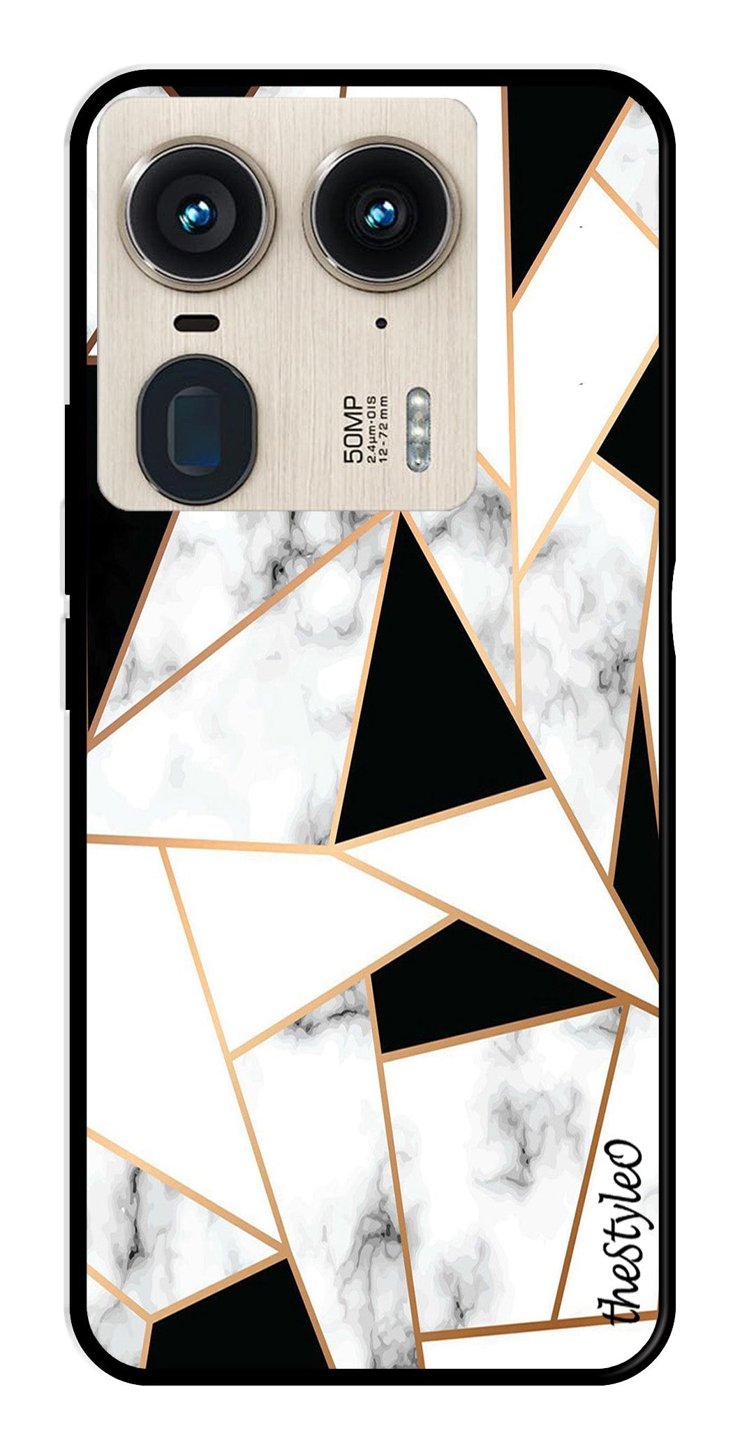 Marble Design2 Metal Mobile Case for Moto Edge 50 Ultra 5G (Design No -08)