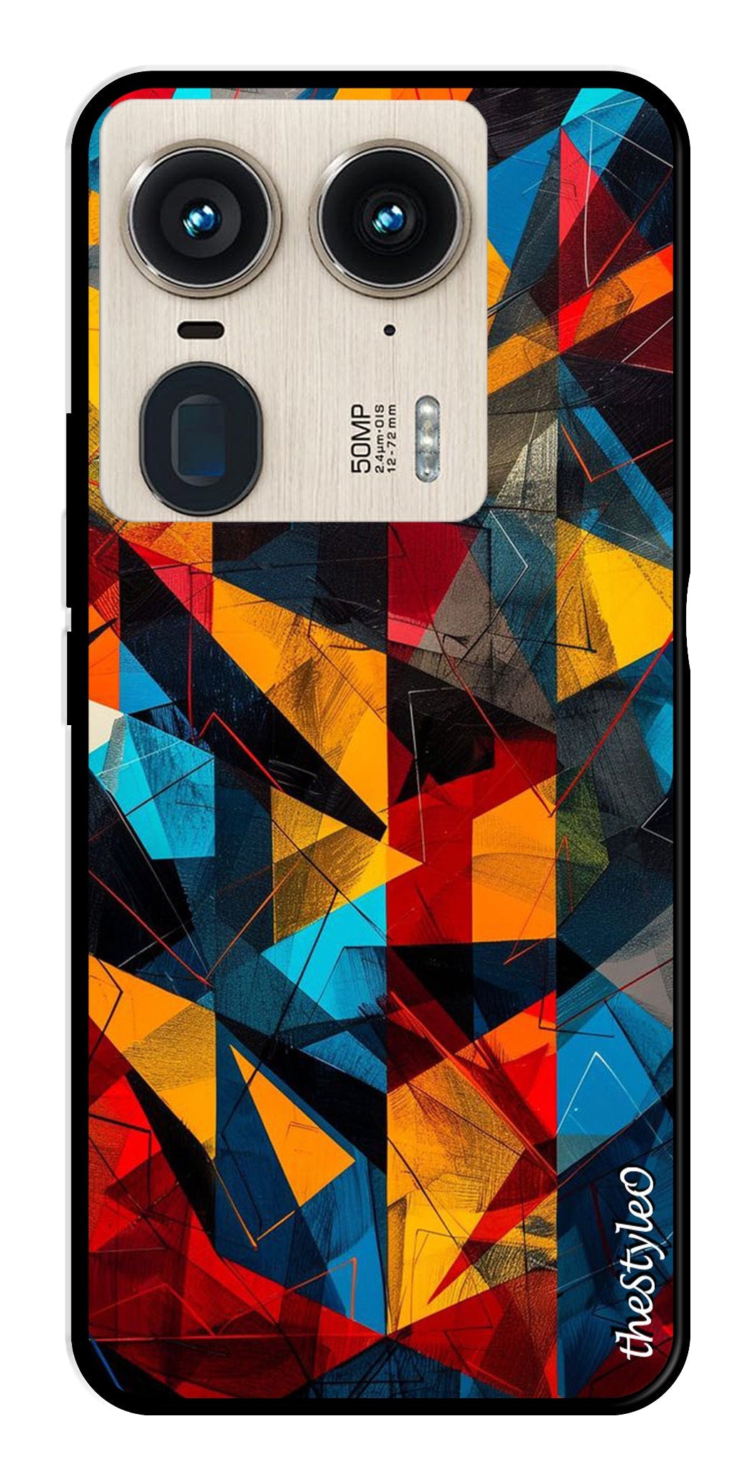 Abstract Art Metal Mobile Case for Moto Edge 50 Ultra 5G (Design No -57)