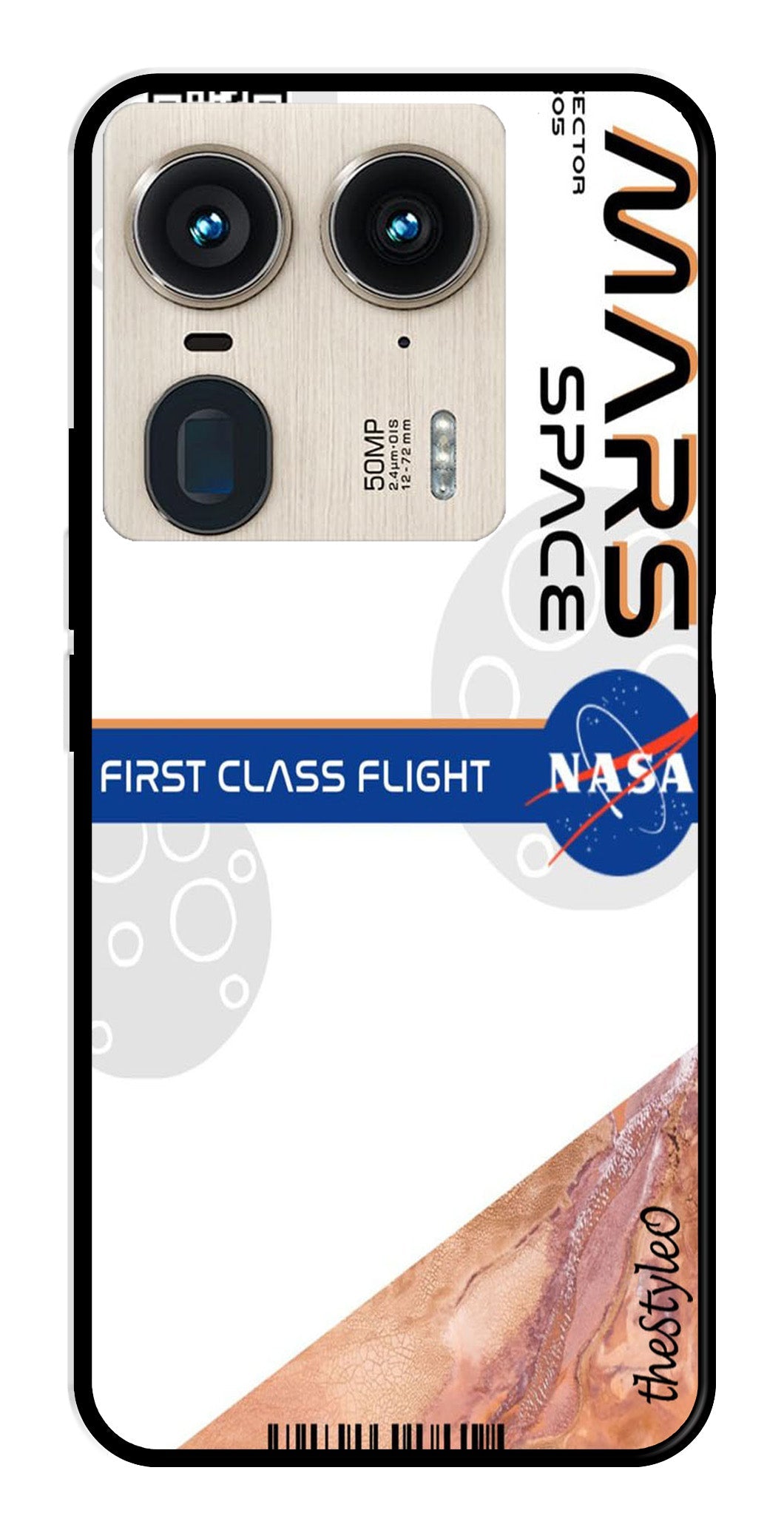 Mars Space Metal Mobile Case for Moto Edge 50 Ultra 5G (Design No -81)