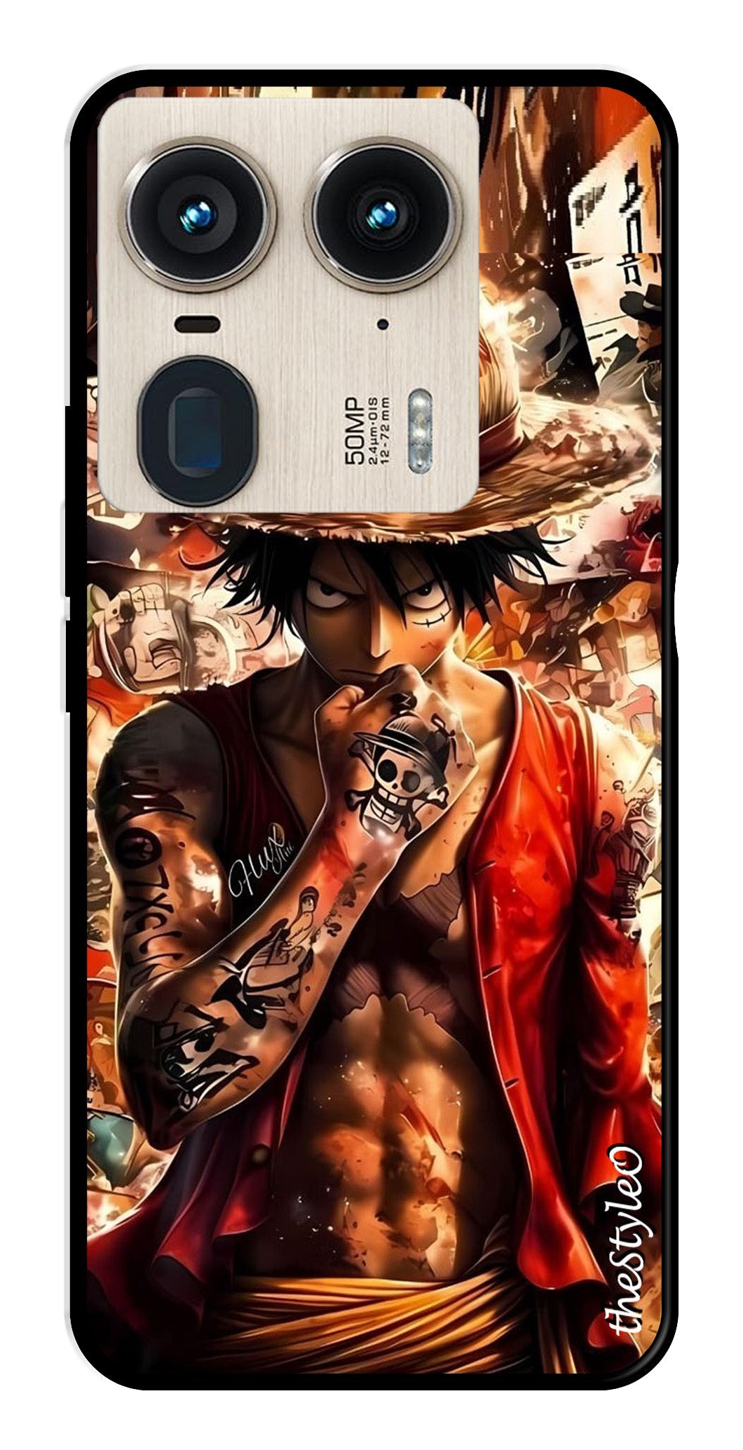 Monkey D Luffy Metal Mobile Case for Moto Edge 50 Ultra 5G (Design No -83)