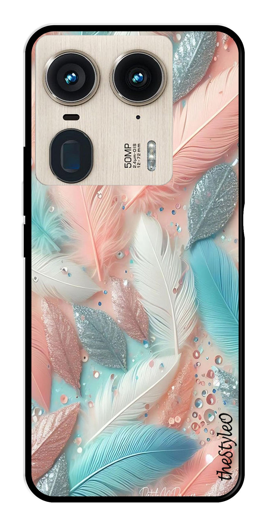 Feather Metal Mobile Case for Moto Edge 50 Ultra 5G (Design No -84)