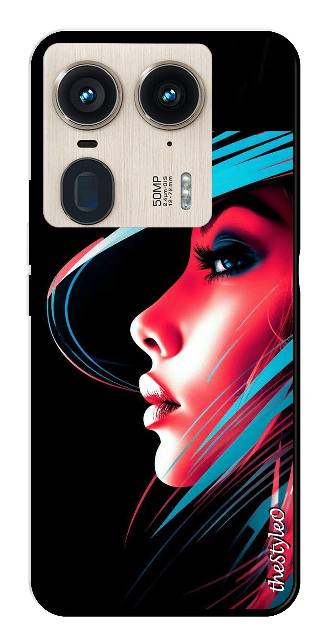 Elegant Woman Metal Mobile Case for Moto Edge 50 Ultra 5G (Design No -86)