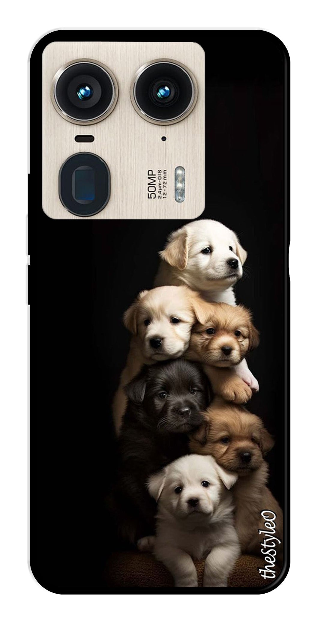 Dog lovers Metal Mobile Case for Moto Edge 50 Ultra 5G (Design No -88)