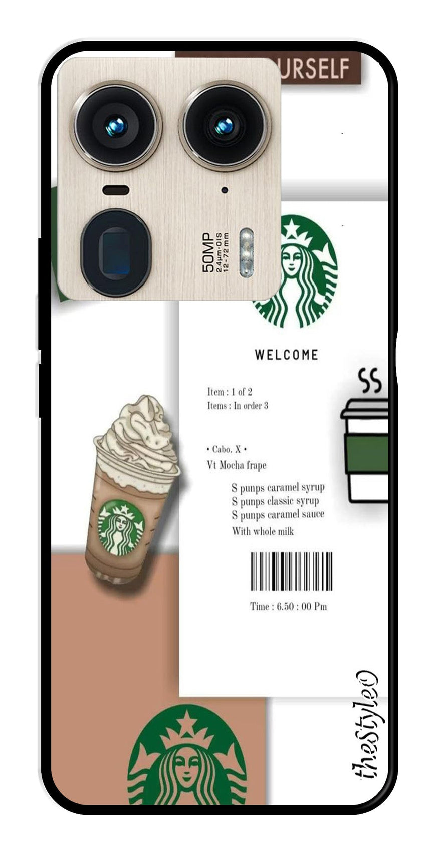 Starbucks Metal Mobile Case for Moto Edge 50 Ultra 5G (Design No -91)