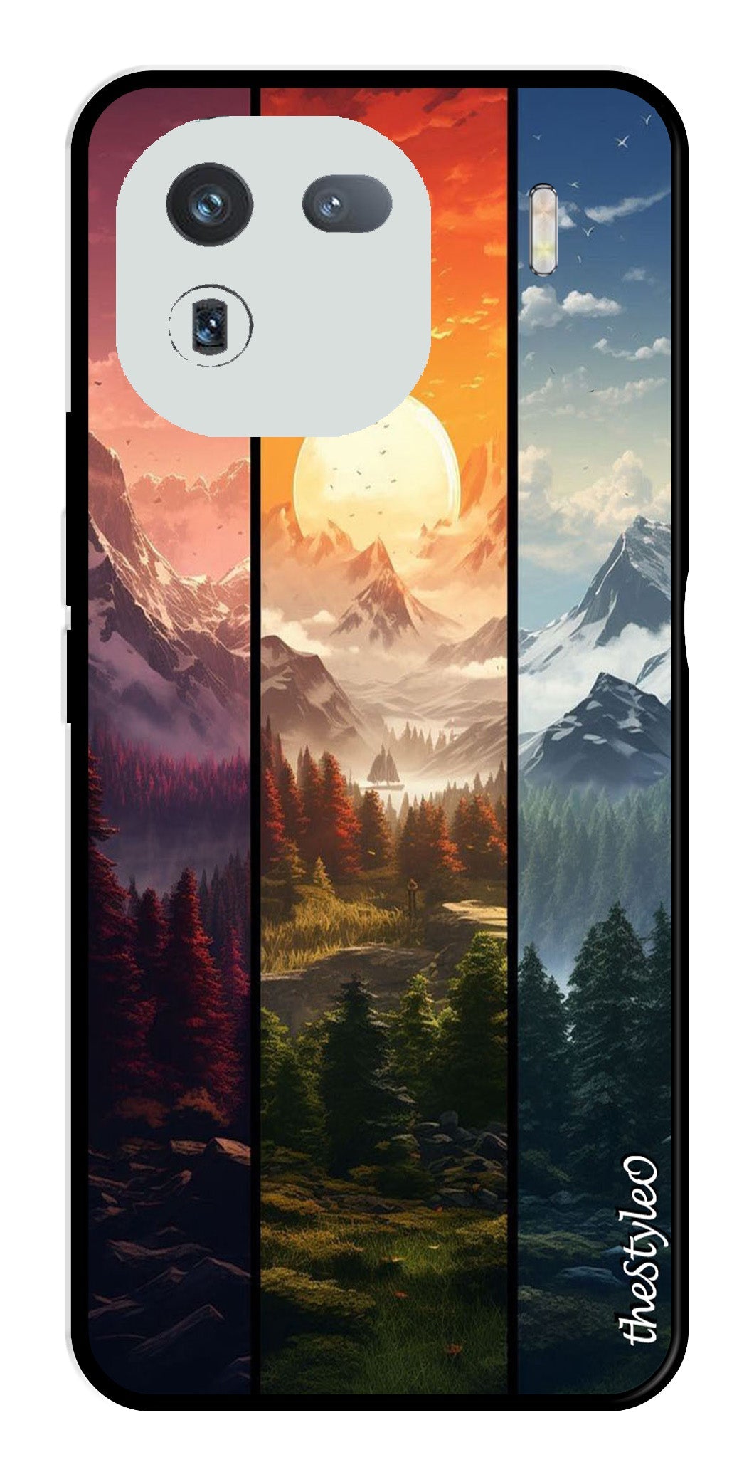 Nature Design Metal Mobile Case for iQOO 12 5G (Design No -71)